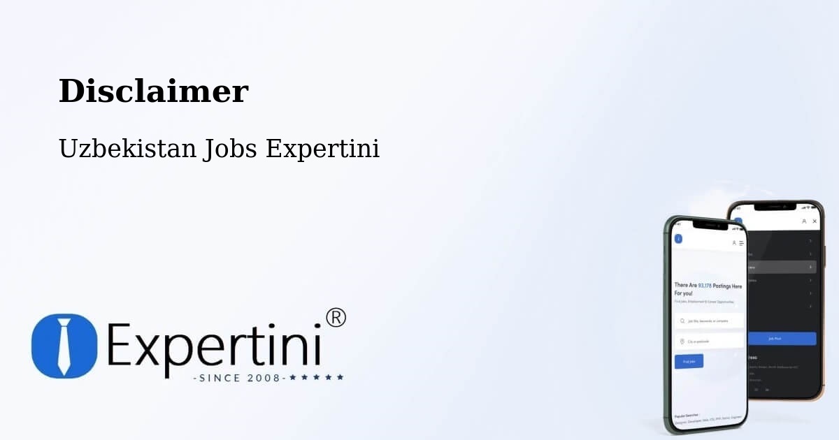 Disclaimer – Zafar - Uzbekistan Jobs Expertini
